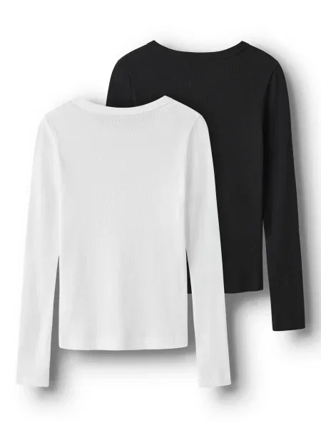 TWO SOON Tricou negru alb