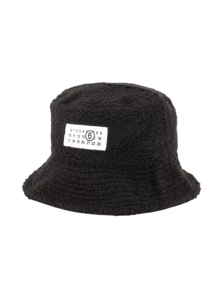 Czapka Mm6 Maison Margiela skórzana czarna
