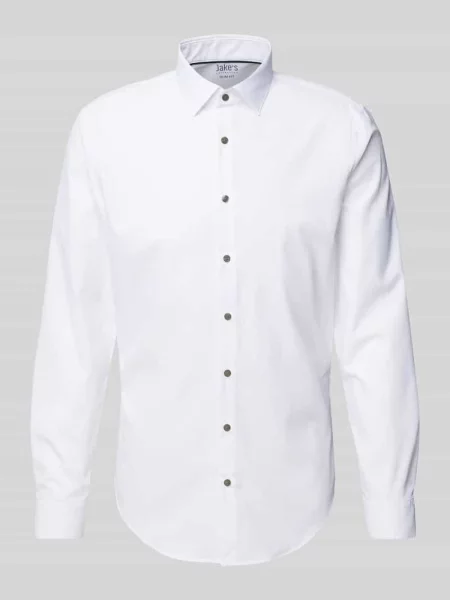 Koszula biznesowa o kroju Super Slim Fit z kołnierzykiem typu kent Jake*s biała