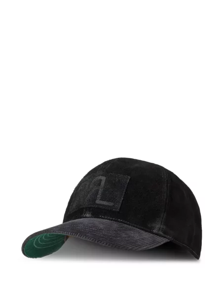 Șapcă Ralph Lauren Rrl din piele de căprioară negru
