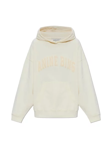 Bluza z kapturem Anine Bing beżowa