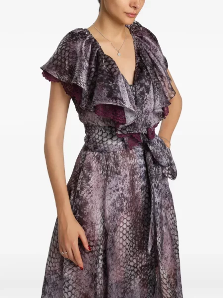 Rochie maxi Miau By Clara Rotescu cu imagine roșu