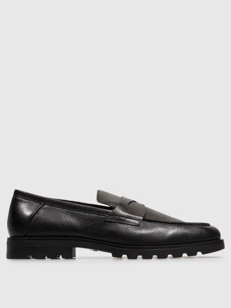 Шкіряні лофери Santoni чорні