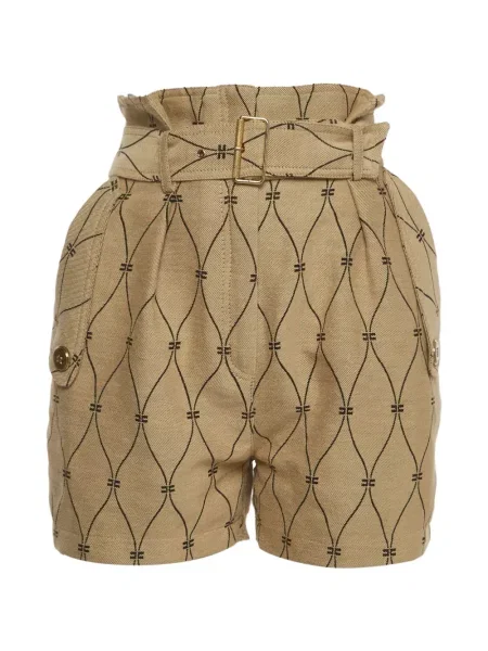 Cu centură pantaloni scurți Elisabetta Franchi din jacard