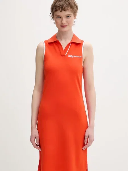 Karl Lagerfeld Jeans sukienka pomarańczowa