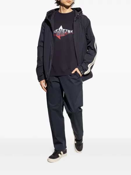 Geacă Moncler cu dungi albastru