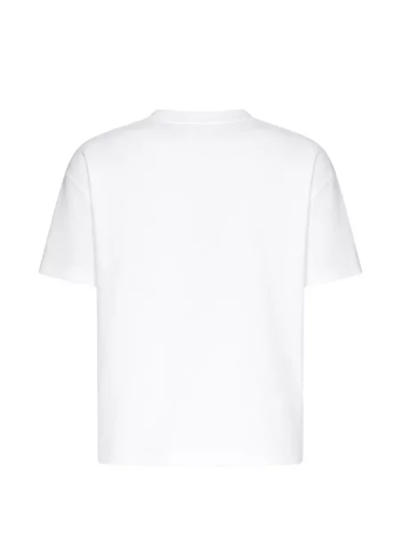 Tricou John Richmond cu decolteu rotund alb