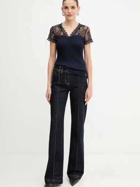 Блузка Morgan DLAMI принт квіти DLAMI бордовий