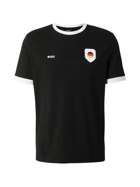 BOSS Tričko čierna biela