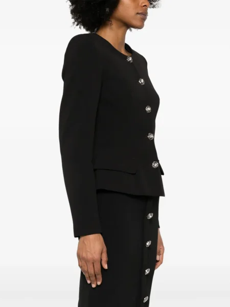 Geacă Nissa cu model floral negru