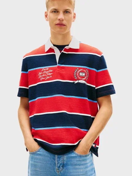 Поло Tommy Jeans в полоску