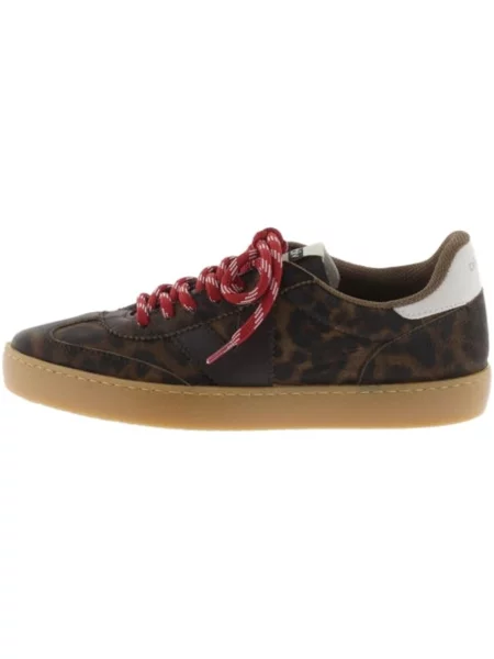 Pantofi Victoria cu imagine cu imprimeu animal print maro