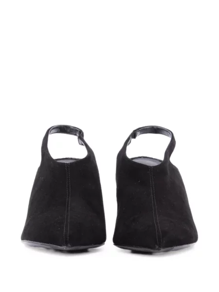 Pantofi cu toc Paul Warmer din piele de căprioară slingback negru