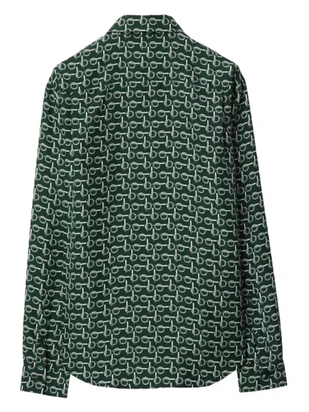 Cămașă Burberry de mătase verde