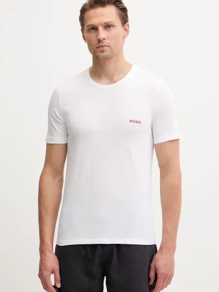 HUGO tričko pánske T-SHIRT RN TRIPLET P ružová