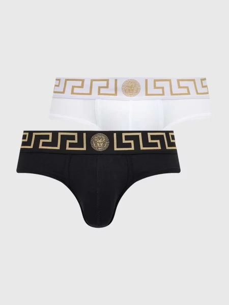 Hlačke slip Versace bela