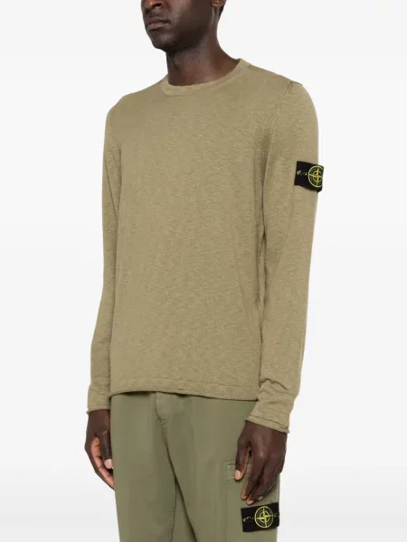 Дълго пуловер Stone Island камъни зелено