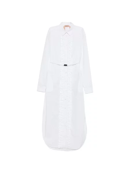Rochie midi N°21 cu volane alb