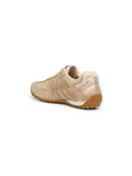 Pantofi Geox cu model piele de șarpe bej