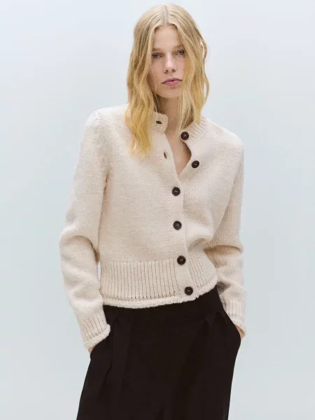 Кардиган MANGO молочний