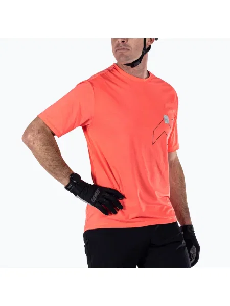 Bărbați Leatt MTB Trail X-Flow ciclism tricou neon