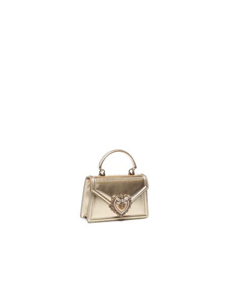 Torebka Dolce And Gabbana skórzana żółta