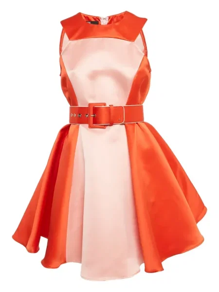 Cu centură rochie mini Elisabetta Franchi portocaliu