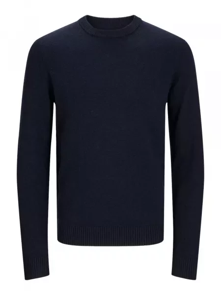 JACK & JONES Megztinis tamsiai jūros mėlyna