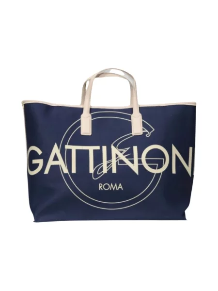Shopperka Gattinoni z logo niebieska