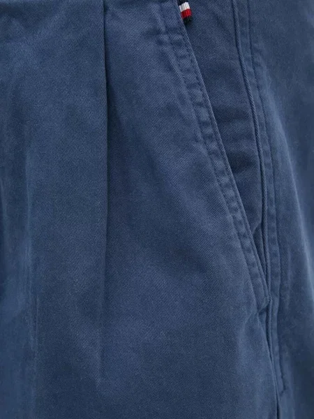 Kalhoty Tommy Hilfiger jednoduché medium waist modré