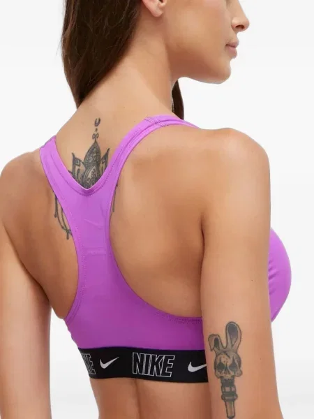 Slip de baie Nike cu cordon cu imagine tricotate albastru