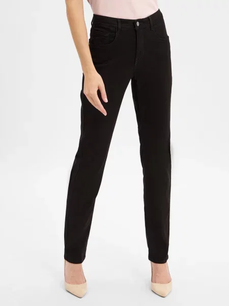BRAX Spodnie Mary Kobiety Lyocell jednolity 18 czarny