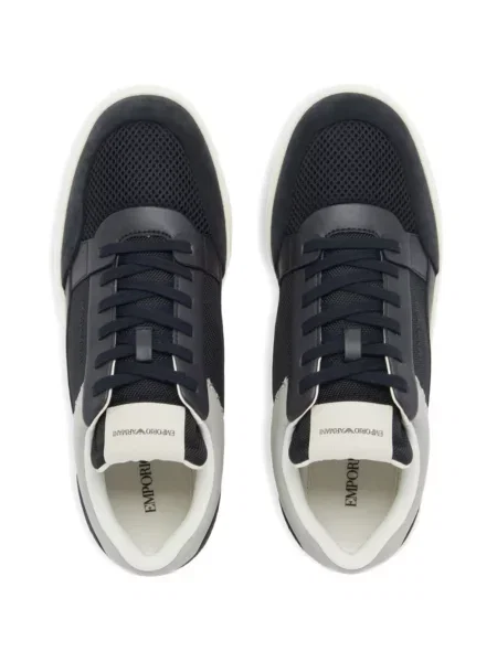 Маратонки Emporio Armani с връзки с дантела синьо