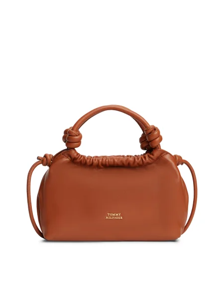 Tommy Hilfiger Geantă Th Soft Leather Med Crossover maro