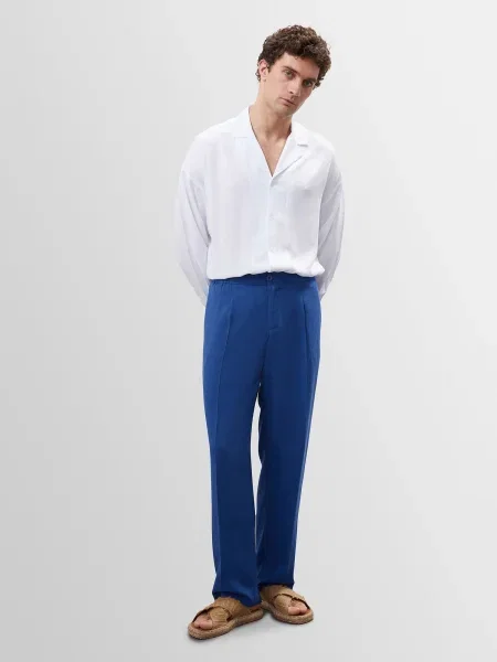 Antioch Kalhoty se sklady v pase modrá