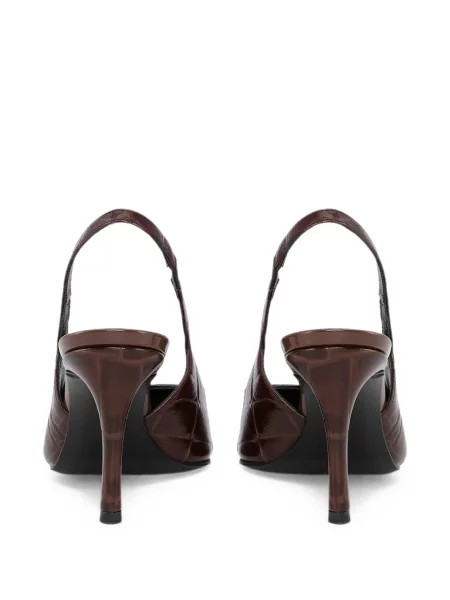 Pantofi cu toc Notabene slingback maro