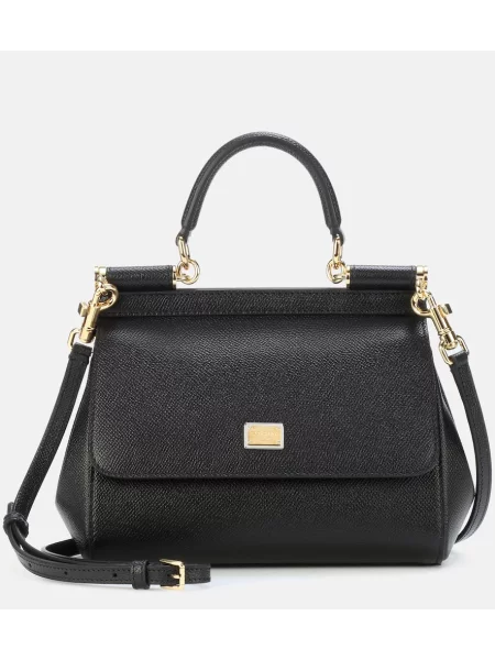 Geanta de piele Dolce&gabbana din piele negru