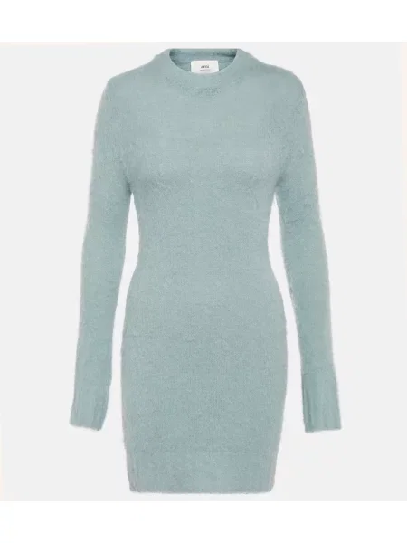 Heláncă Ami Paris tricotate lungă albastru