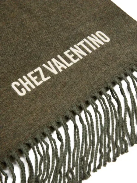 Fular Valentino Garavani cu broderie verde