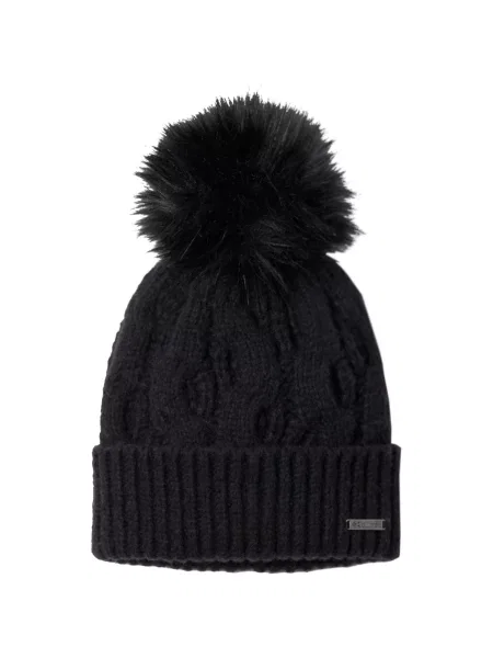 Pletena kapa Columbia crna