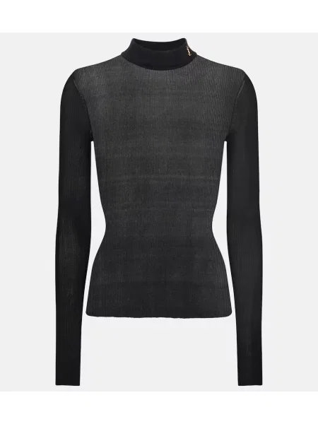 Pulover Saint Laurent de mătase negru