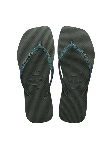 HAVAIANAS Ujjelválasztó-pántos szandál Slim Square Sparkle sötétkék / olíva