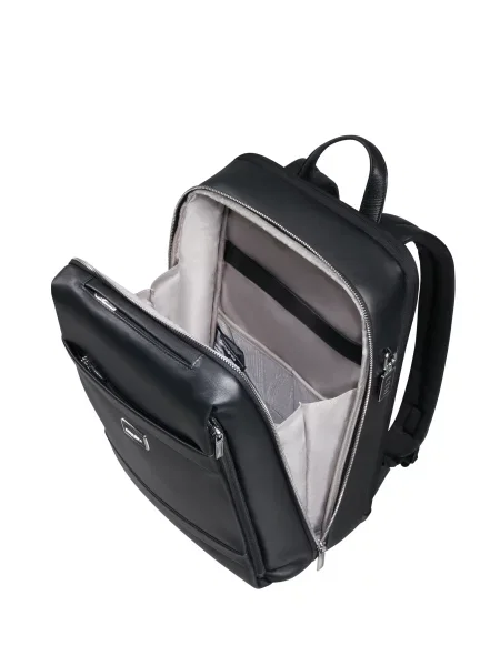 Кожаный повседневный рюкзак Samsonite черный