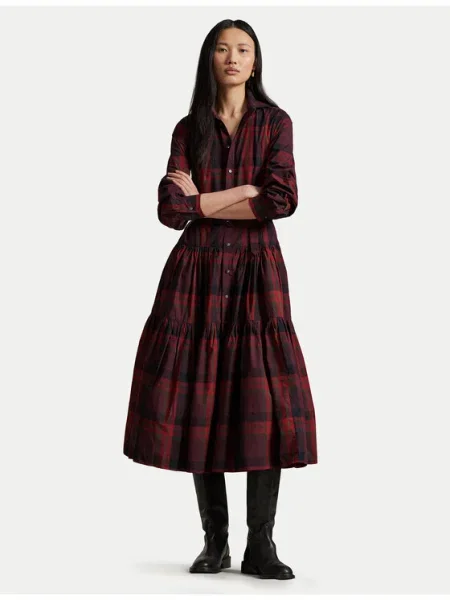 Polo Ralph Lauren Rochie tip cămașă Vișiniu bordo