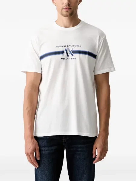 Tricou Armani Exchange cu imagine alb