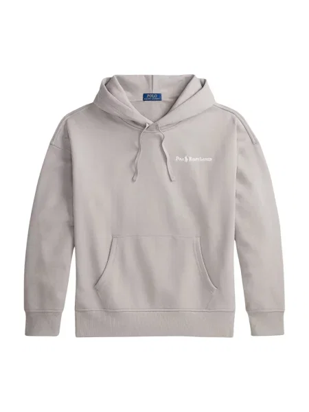 Bluza z kapturem o kroju relaxed fit z wyhaftowanym logo i kieszenią kangurka Polo Ralph Lauren szara