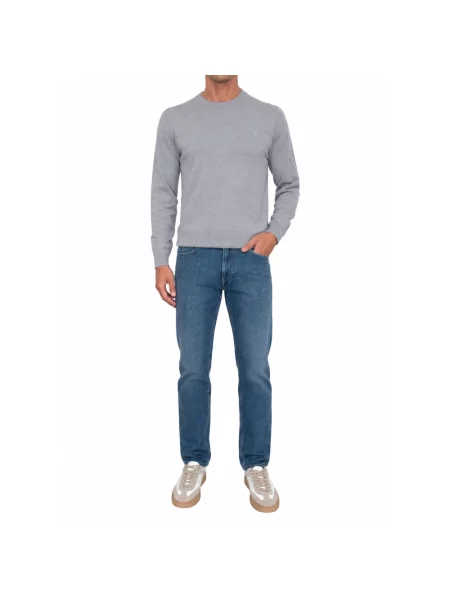 Sweter Trussardi wełniany szary