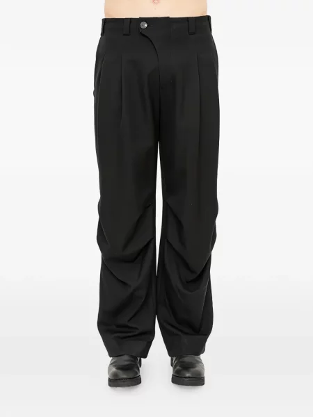 Pantaloni Devoa de lână clasici negru