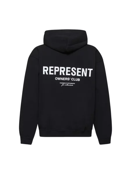 Bluza z kapturem Represent z kapturem z nadrukiem czarna