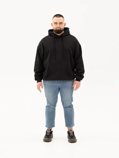 Кофти та светри Fruit of the loom Classic hooded sweat бавовна/поліестер чорний